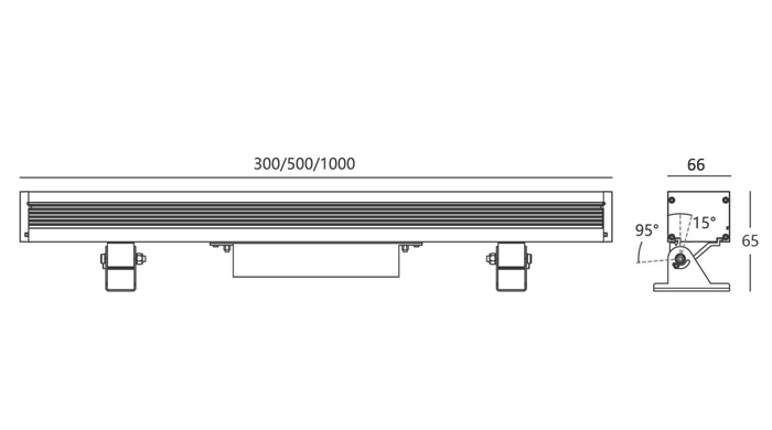 high power RGB wall washer light for facade lighting