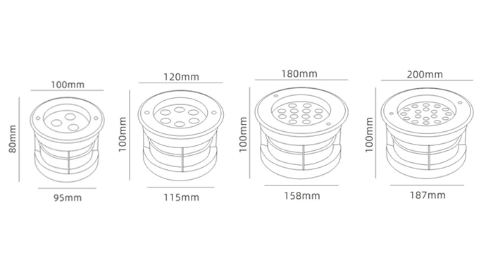 inground lights outdoor facade lighting